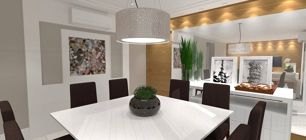 projeto de sala de jantar para apartamento